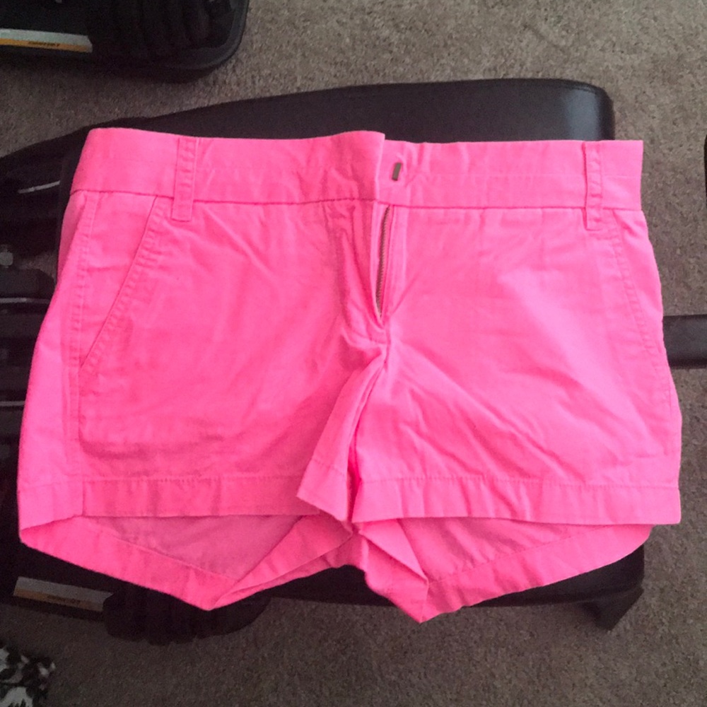 Hot pink j Crew chino shorts